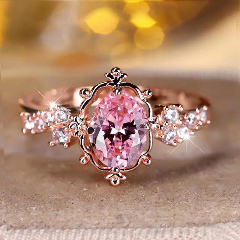 

Елегантний, Модний, Розкішний Дизайн, Палацовий Стиль, Кільце з Рожевою Квіткою та Цирконом, Відвідування Банкету, Геометричні Ювелірні Вироби та Аксесуари 10