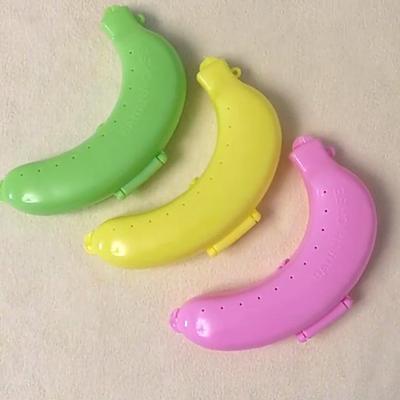 Banana Protector Container, Plastic Box Holder Case, Food Lunch Fruit Storage Box for Outdoor Travel Cute Banana Case