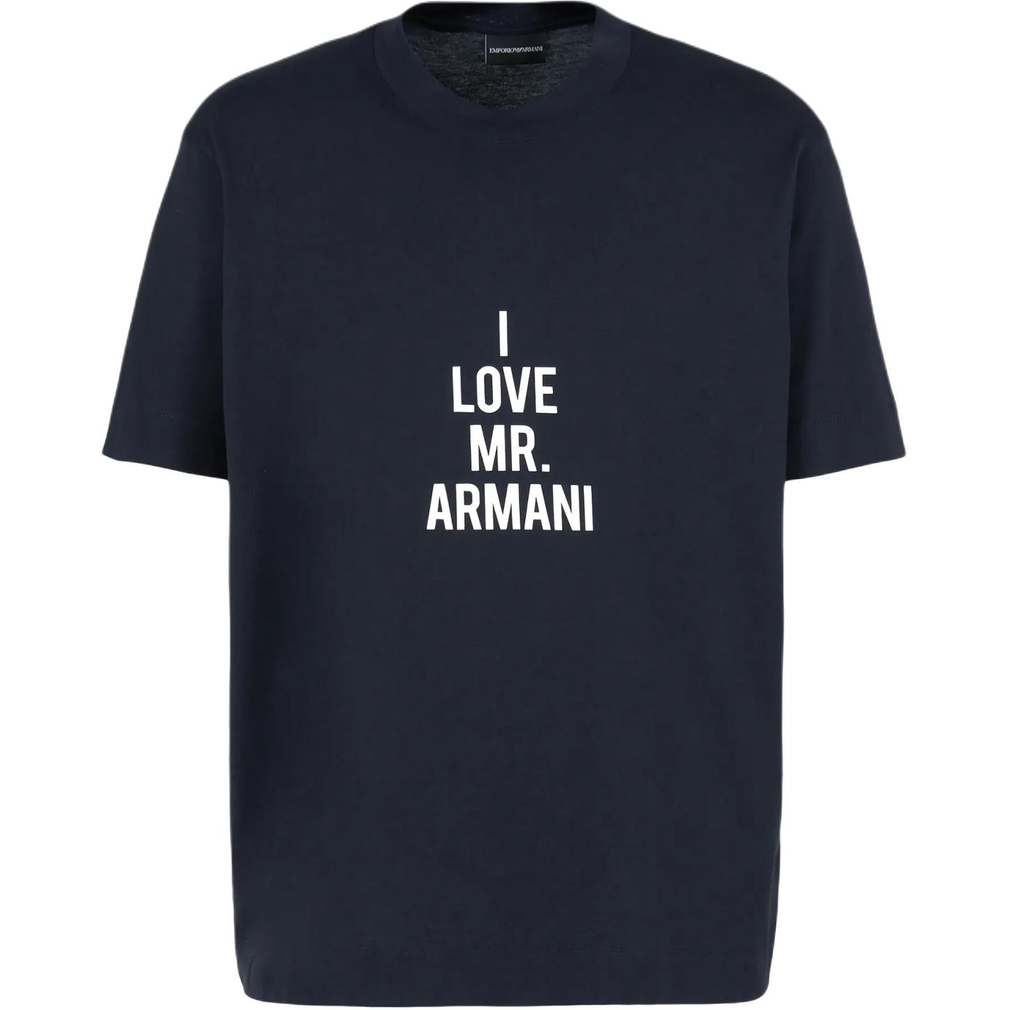 

Emporio Armani Color Block Letter Print Crew Neck Casual Short Sleeve T-Shirt Men tops Navy-Blue 6D1TC9-1JOCZ-0920 XL