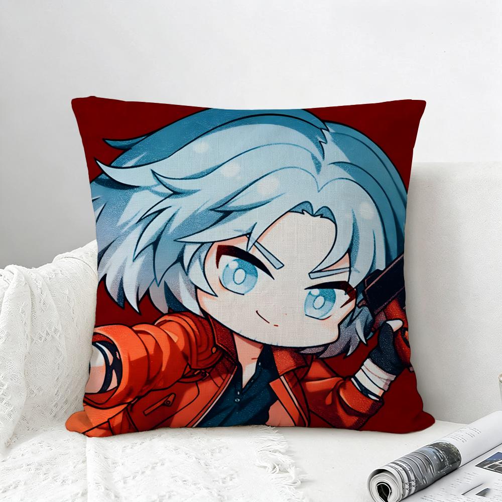 Game Devil May Cry Cushion Cover Natural Linen Pillowcase Set AllinOne Decor for Sofa Bedroom  Chair