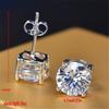 Women Classic Four-claw Zircon Stud Earrings Luxury Fashion Earrings