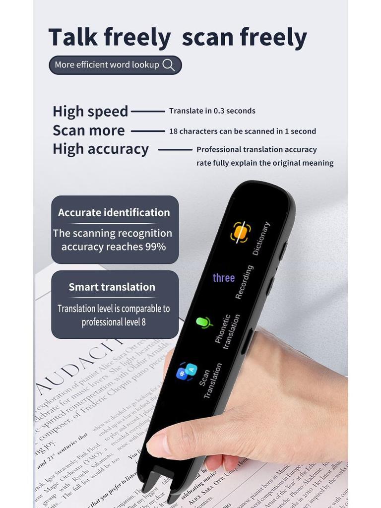 Multilingual Scanning Translation Pen: Accurate Chinese, English, German, French, Japanese, Korean, Cantonese Translation