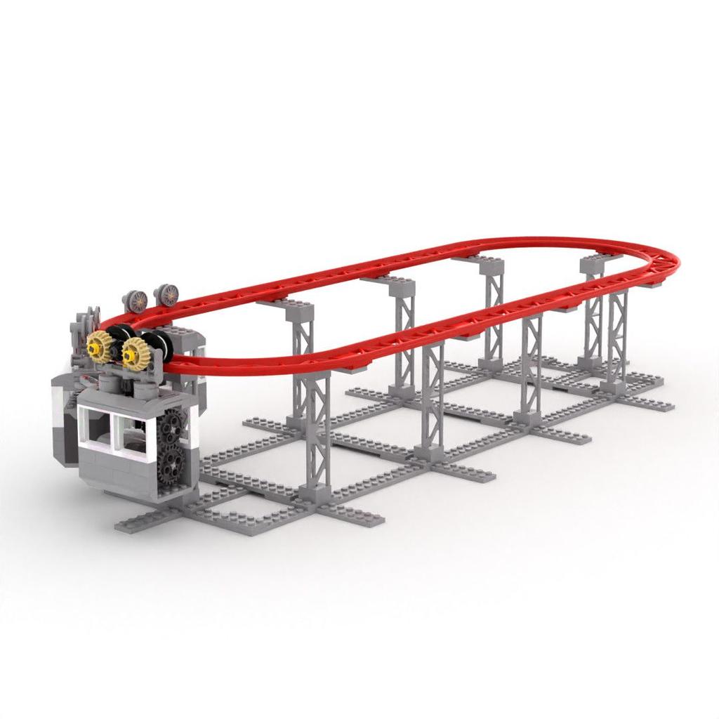 Technical With Motor Loop Roller Coaster Model Building Block Bricks Diy Model Toys Birthday Christmas Gifts