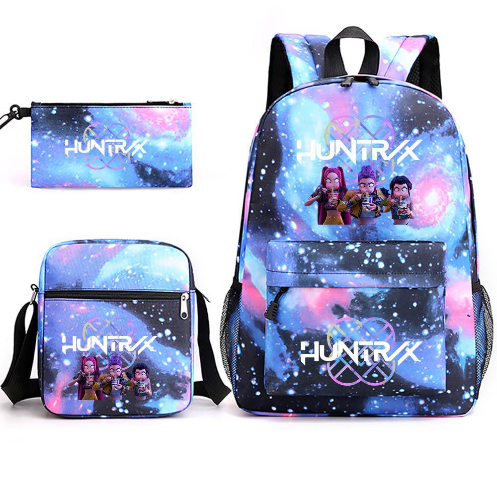 K-POP Demon Hunter Girl Group Children's Backpack, Pencil Case, and Shoulder Bag Set for Middle School Students
