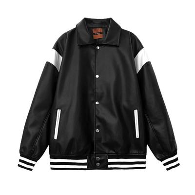 Leather Jacket Men's Baseball Uniform Spring New Trend Jacket Korean Style Loose Casual Top