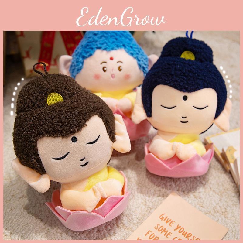 Mini Keychain Buddha Plush Doll Short Plush Cultural Creative Decor Spiritual