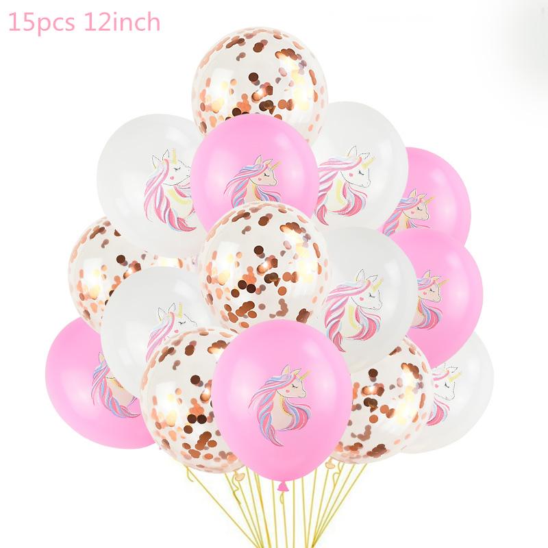 1 Set Einhorn Partyballons Geburtstagsballon Einhorn Dekoration Latex Konfetti Ballon Geburtstagsfeier Dekoration Ballons Kinder