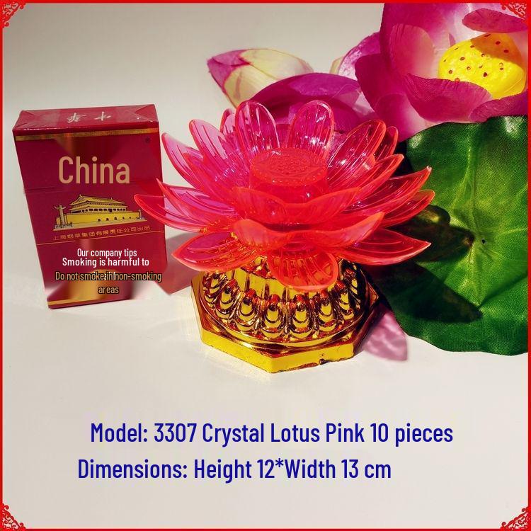 Red Lanterns for Lunar New Year and Qingming, Battery-Operated Everlasting Prayer Lamp