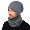 Stylish Design Thermal Knit Cap Thicken Warm Wool Hat Winter Beanie Hat Scarf Set  Winter Season