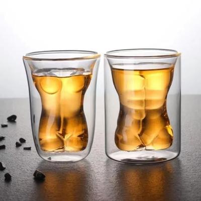 Bicchiere di Bellezza a Doppia Parete - Design Sexy per Whisky Birra - Stile da Donna e da Uomo