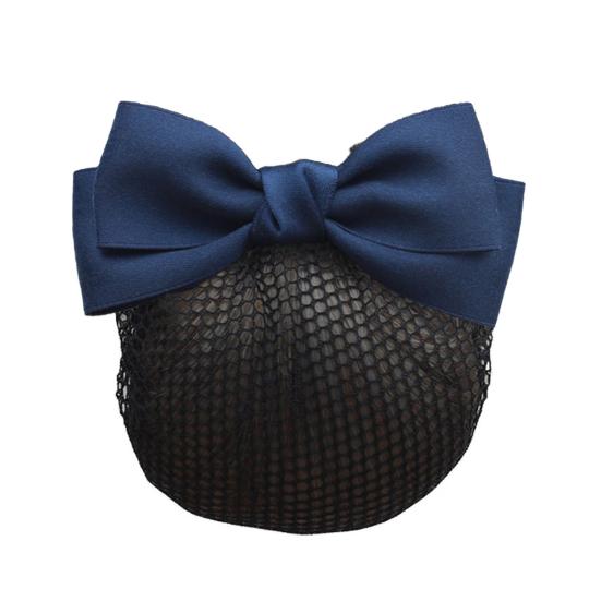 Hair Clip Satin Bowknot Decor Hair Net Bank Worker Hair Clip Versatile Hair Decoration Hair Accessory