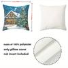 1 Pieces Christmas Cottage Pattern Decorative Throw Pillows Polyester pillowcase, sofa decorative cushion cov Headboard Pillow