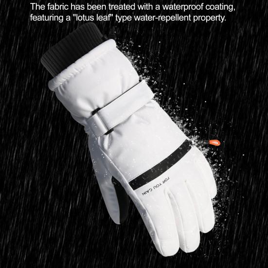 1 Gants de Ski Antidérapants pour Femmes et Hommes Paire Extérieur Imperméables Coupe-vent Écran Tactile Doublés Polaire
