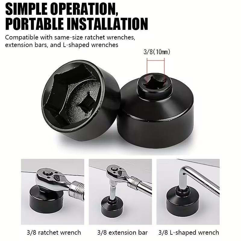 10Pieces / 7 Pieces Oil Filter Wrench Socket Tool Set For Mercedes Benz BMW Toyota Car Repair Manual Removal Tool