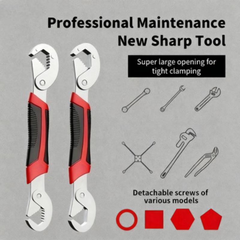 1 Stück Hochleistungs-Verstellschlüssel mit ergonomischem Griff - Große Maulweite & Stecknuss-kompatibel, Langlebiger Chrom-Vanadium-Stahl
