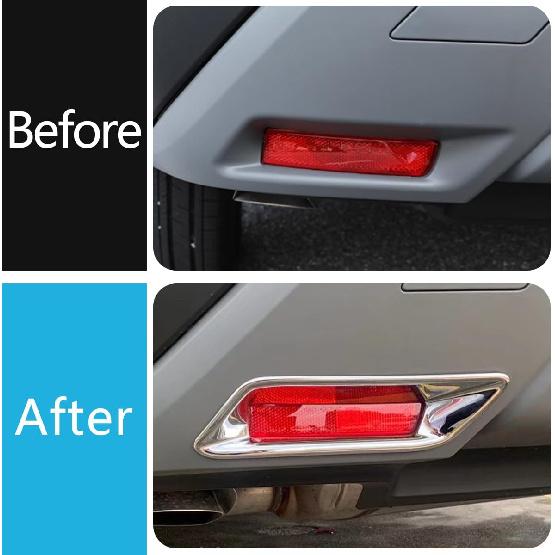 Car Accessories Fit for Nissan New Rogue 2021 2022 2023 2024 2025 2026 Rear Lower Fog Light Lamp Cover Trims (Chrome) 2PCS ABS Not Fit Rogue S