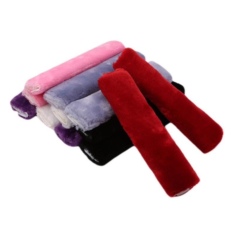 2pcs Universal Car Seat Belt Cover Adjustable Plush Car Safety Belt Cover Shoulder Pad for Kids Adults Car Interior Accessories