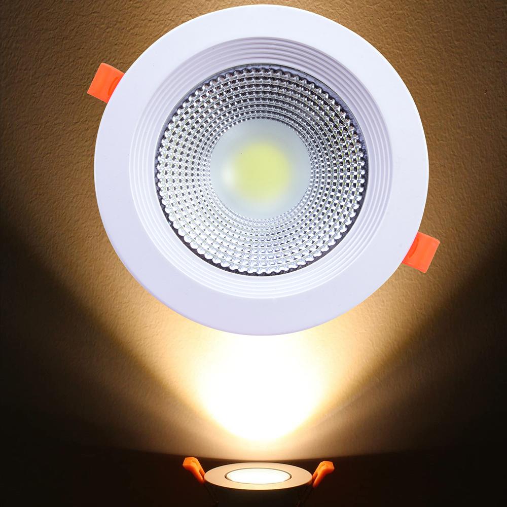 

7 Вт 10 Вт 15 Вт 30 Вт COB светильник встраиваемый потолочный светильник для гостиной коридора AC85-265V светодиодный светильник направленного света светодиодные потолочные светильники 7W&1Pc теплый белый