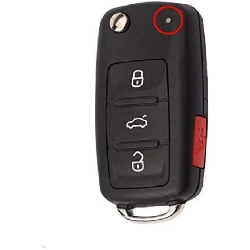 Uncut 3+1 Panic 4Buttons Folding Flip Remote Key Shell Cover Car Key Case Fob housing for VW GTI Jetta Eos Golf 2011-2016 P/N: NBG010180T,5K0837202A,
