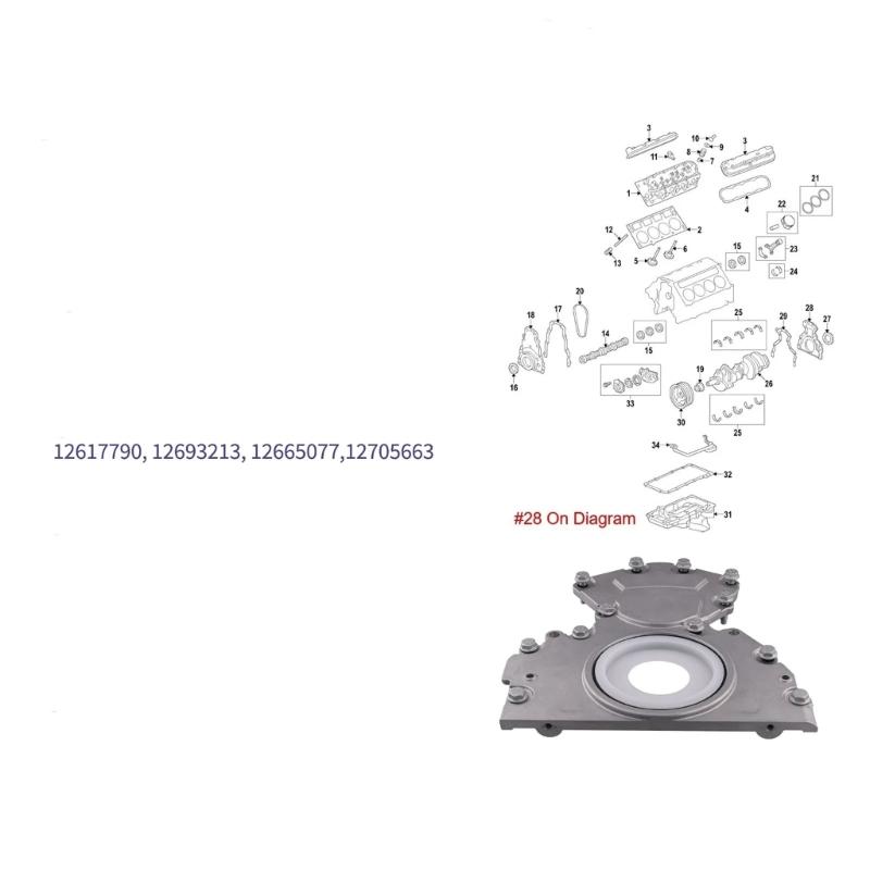Crankshaft Rear Main Seal Housing 12705663 12617790 12693213 12665077 for 1500 Main Seal Assembly Auto Accessory