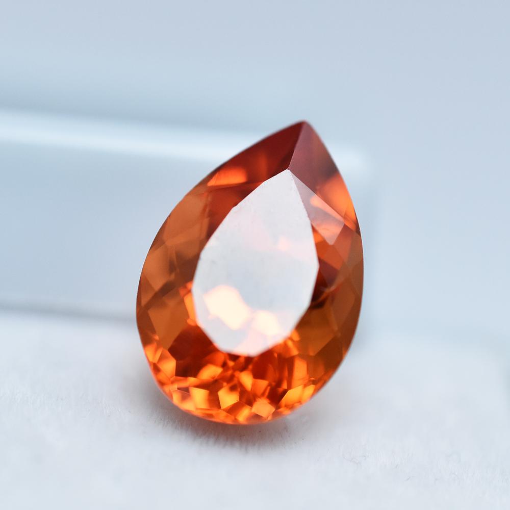 Natural Orange Sapphire Loose Gemstone Ceylon 7.00 Ct Pear Shape September Birthday Birthstone