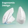 Perixx PERIMICE-813W Ergonomic Multi-Device Mouse, Connects 3 Devices Simultaneously, Bluetooth 2.4G Wireless, White (Multi-Device)