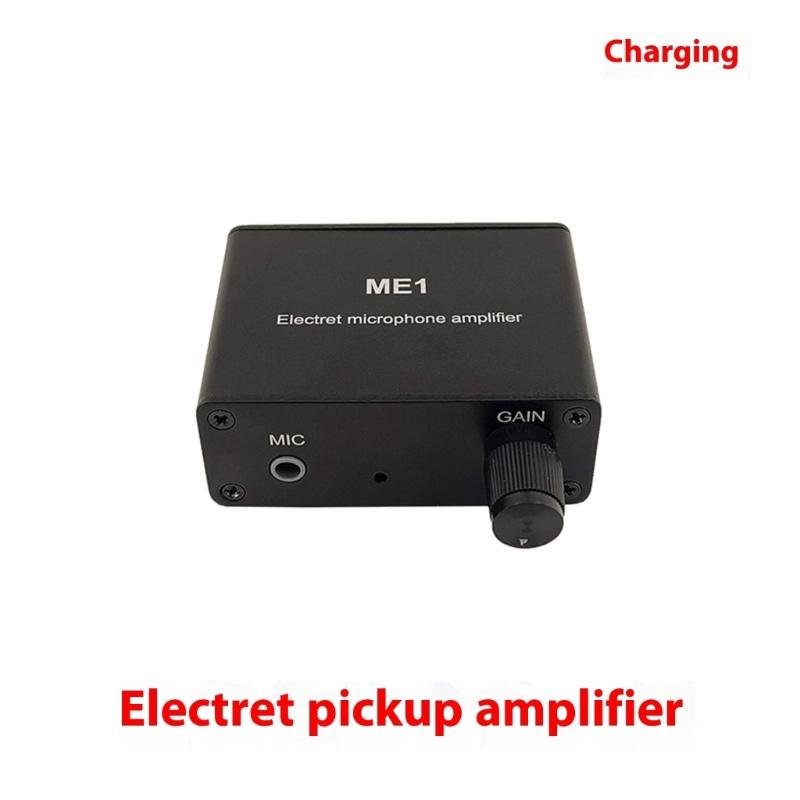 ME1 Portable Mixer 3 Output Mic Amplifier Build In Bias Circuit Clear Sound Amplification for Live Monitoring Black