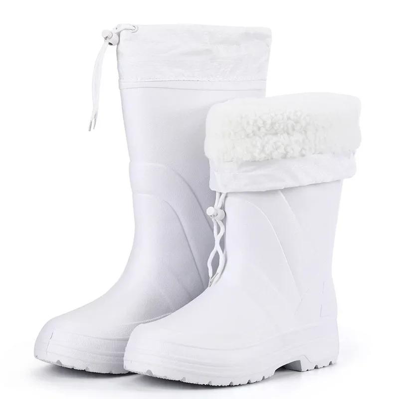 Men Rain Boots High Quality EVA Waterproof Shoes Men Platform Snow Boots Outdoor Non-slip Fishing Shoes Men Rain Shoes