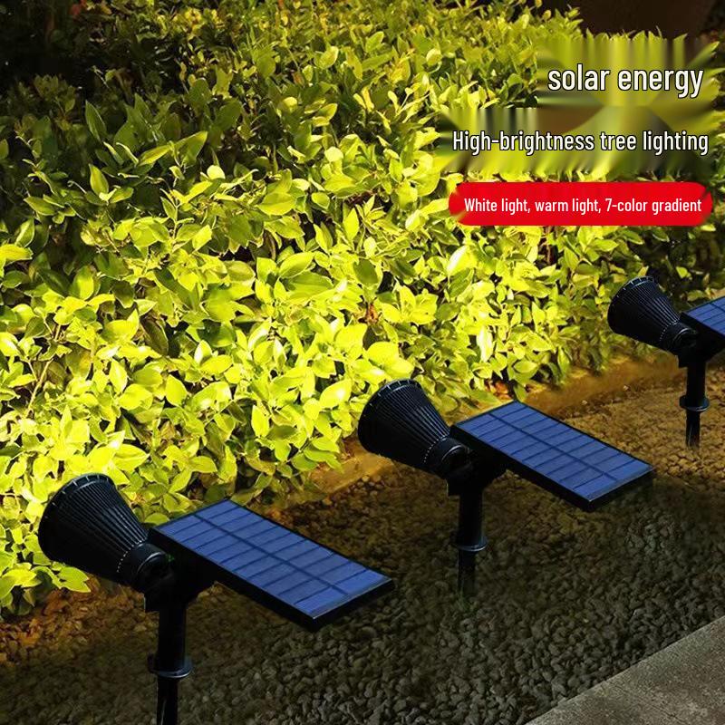 Solar-Powered Rainproof Outdoor Spotlight for Gardens and Lawns