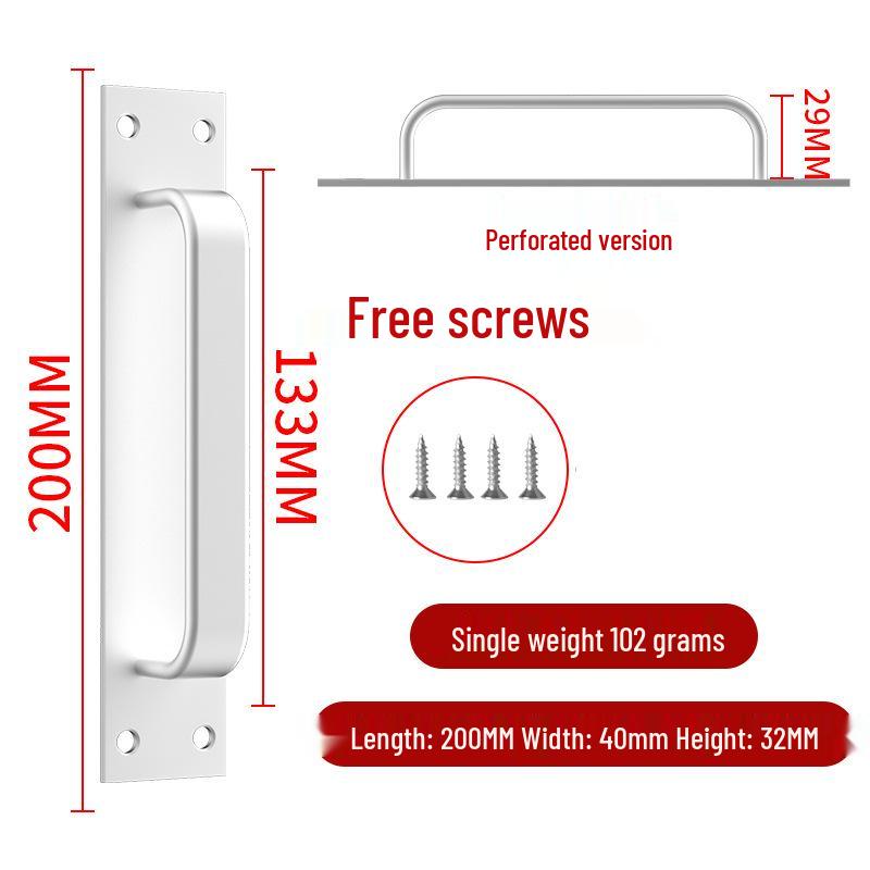 Aluminum Alloy No-Drill Door Handle for Glass, Window, Balcony, Sliding, and Cabinet Doors