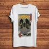 Vintage Edo Ukiyo Evil Cthulhu Funny Anime Tshirt,Men Summer White Casual Short Sleeve T Shirt,
