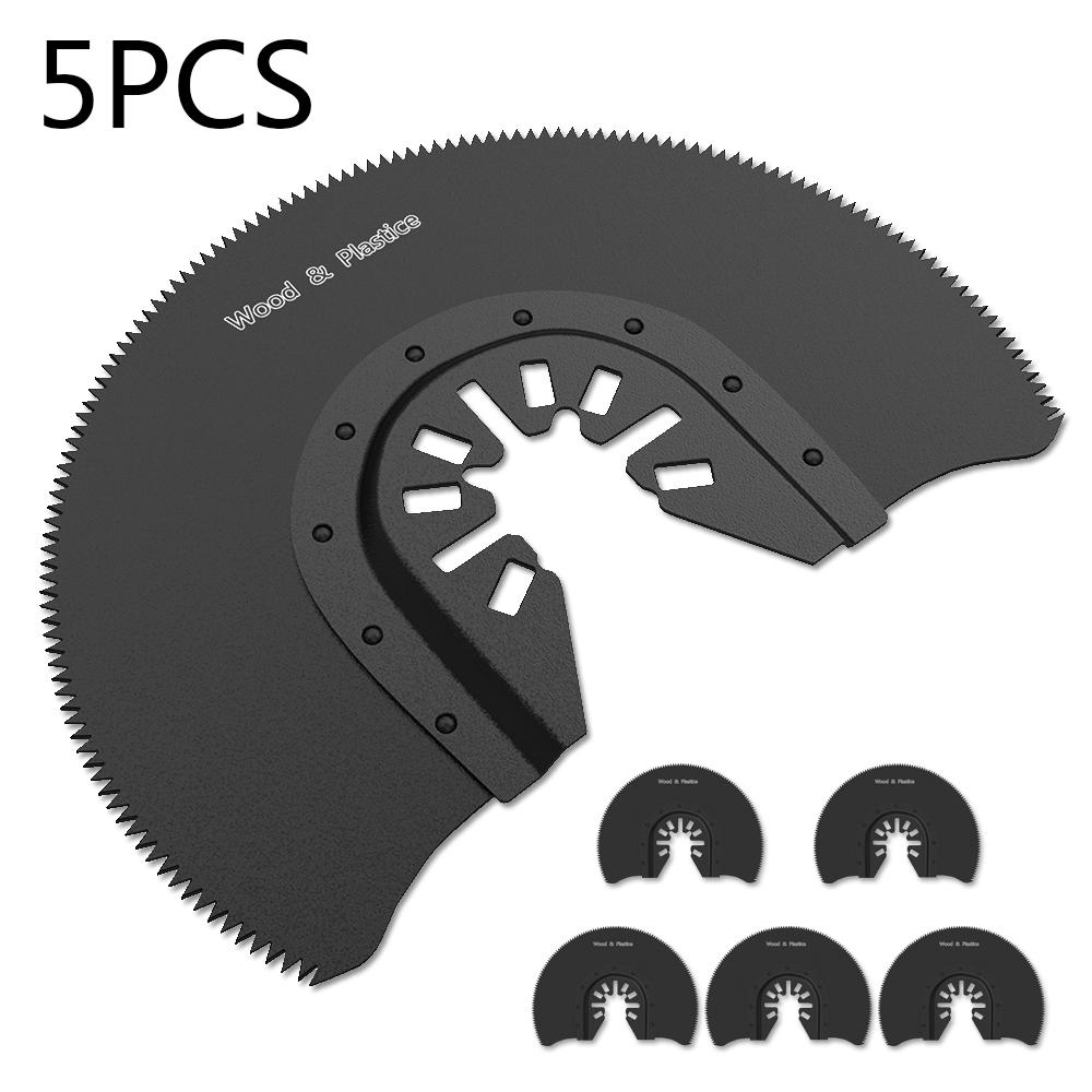 5/6Pcs Oscillating Saw Blades 3-1/2inch Semicircular Saw Blade Bimetal Multitool Blades Flush Cut Oscillating Saw Blades Cutting