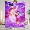 Manta W-Winx C-Club Estampado de Chica Bella Manta de Franela para Decoración de Hogar Sala de Estar Dormitorio Regalo de Año Nuevo Navidad para Niños