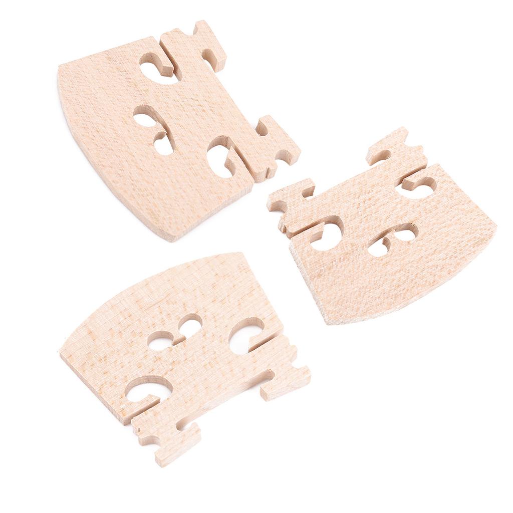 5Pcs Maple Wood Violin Bridges Parts Instrument Fitting Accessory for 4 4 Size Violin