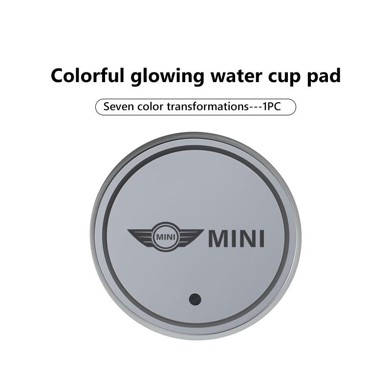 

For MINI Car Cup Holder Bottom Pad 7 Color luminous LED Coaster Cooper One S JCW Countryman R56 R50 R53 R55 F56 F55