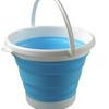 Portable Foldable Water Bucket with Lid - Silicone Plastic for Outdoor, Car Wash, Handheld Use
