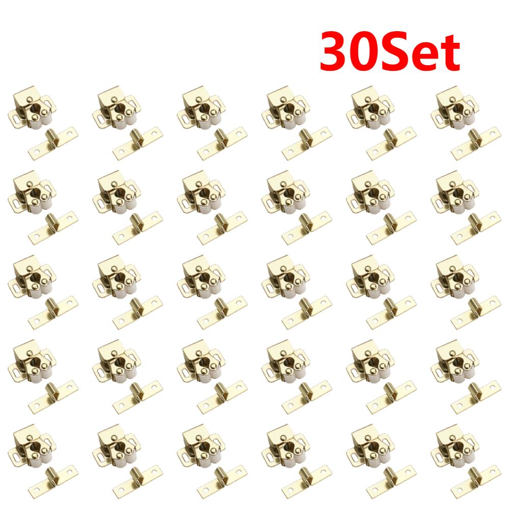15-50Set Door Stop Closer Stoppers Damper Buffer Magnet Cabinet Catches With Screws For Wardrobe Hardware Furniture Fittings