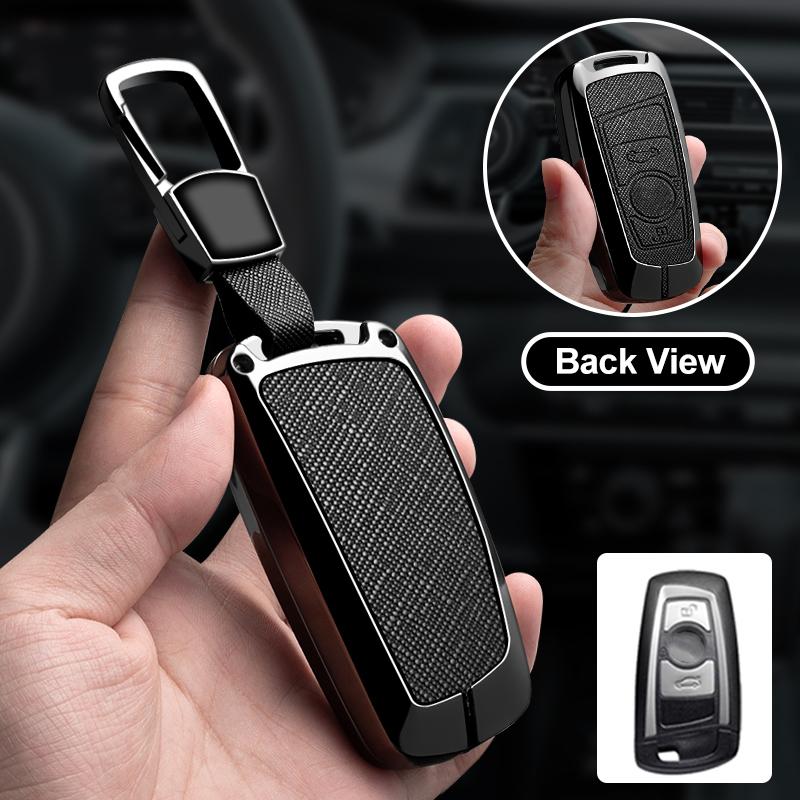 Zinc Alloy Leather Car Key Fob Case For Bmw 1 3 5 7 Series 530I X1 X3 X4 X5 F10 F15 F16 F20 F30 F18 F25 M3 M4 E34 Auto Parts