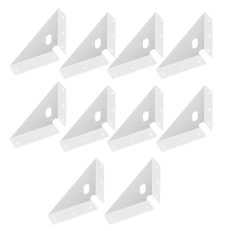 Set of 10 Sturdy Stainless Steel Corner Brackets Accessory for Support In Home And Outdoor Furniture Assemblies