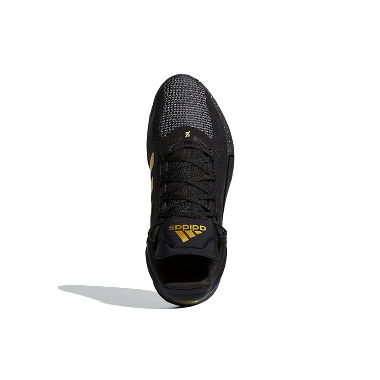 Adidas D Rose 11 Black Gold Metallic Unisex Sneakers Core-Black Grey-Six FZ1544