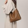 Light luxury texture black bucket bag large capacity commuter bag spring and summer relaxation shoulder bag shopping versatile messenger bag