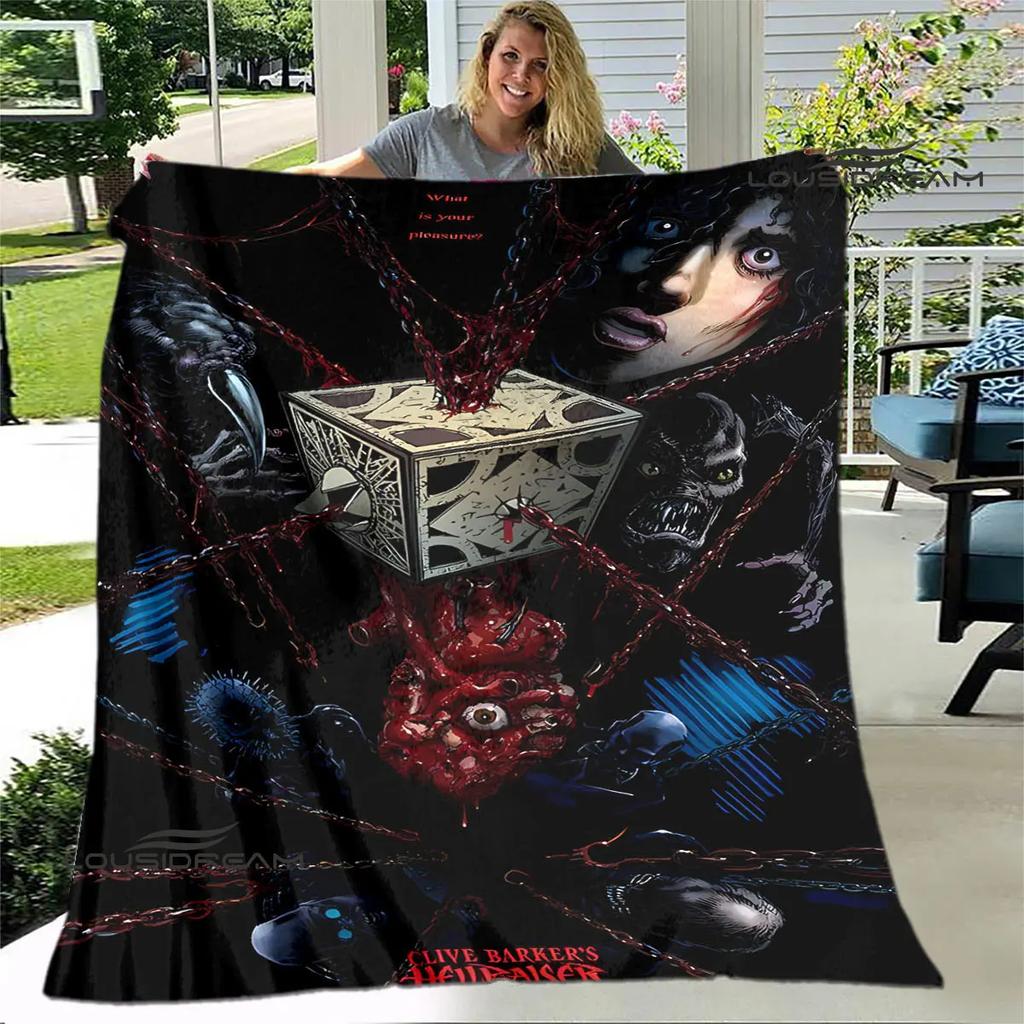 Hellraiser Horrorfilm bedruckte Decke Kinder warm schön Flanell weich und bequem Heim Reise Decke Geburtstagsgeschenk