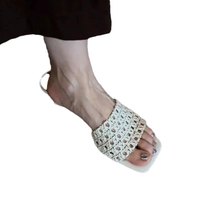 Women Slippers Heeled Sandals Dress Elegant Woman Shoes 2025 Designer Brand Party Pumps Luxury New Sandalias De Mujer