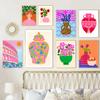 Positivity Kind Girl Quote Posters Art Prints Abstract Pink Flower Canvas Painting Colorful Boho Living Room Home Decor Pictures