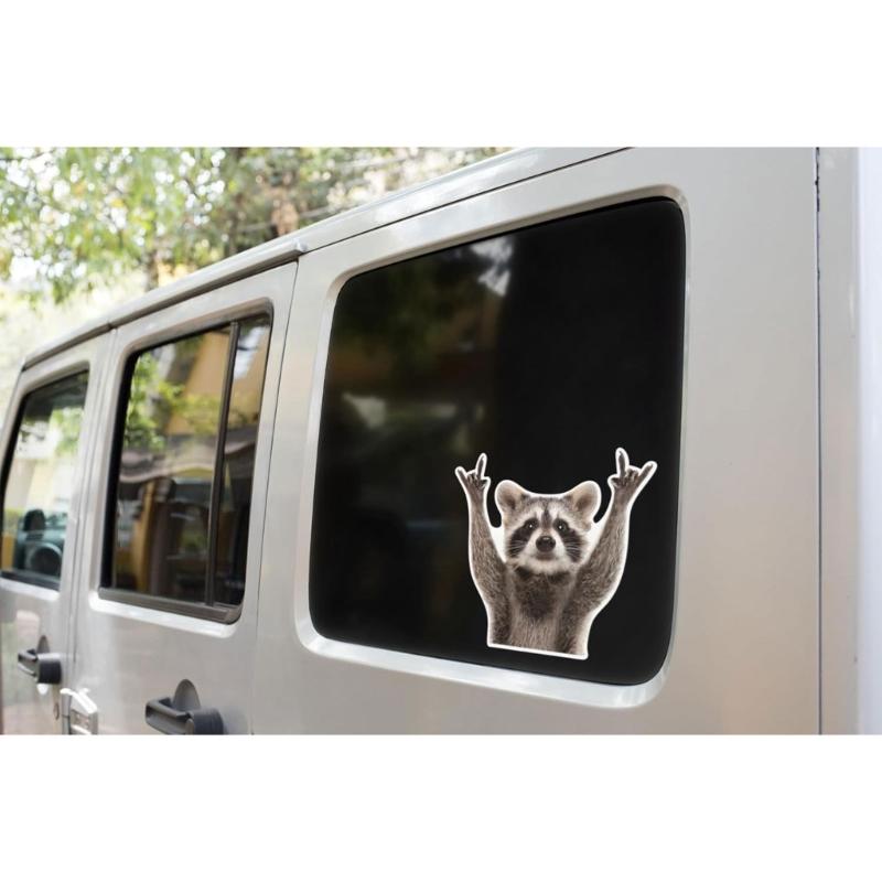 High Quality Raccoon Themed Decals For Vehicle Body And Customization Automotive Exterior Decorative Stickers