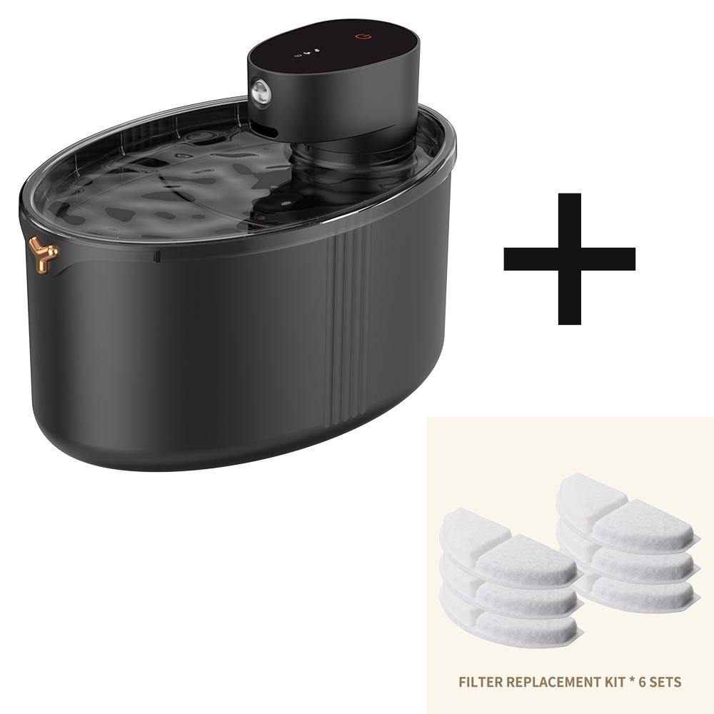 2.5L Wireless Cat Water Fountain Battery Operated Automatic Pet Water Fountain With Motion Sensor Dog Cat Water Dispenser Bowl