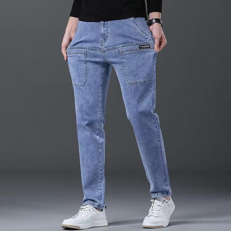 

2023 Men s Slim Fit Trendy Korean Denim Jeans for Spring and Autumn 33