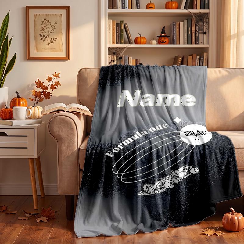 F1 Custom Flannel Blankets Soft Warm Cozy Throws for Home Decor Holiday Gifts