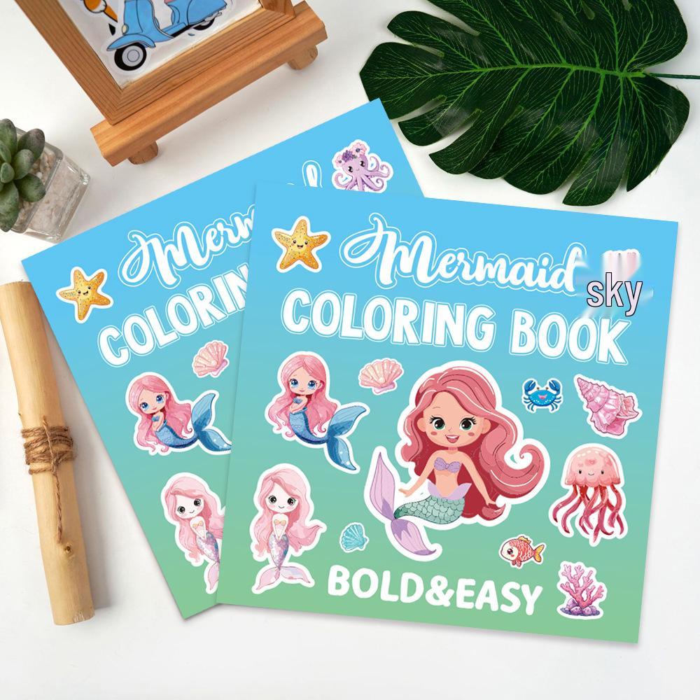 40-Page Fruit & Food Cartoon Doodle Coloring Book for Kids Aged 4+