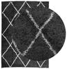 VidaXL Tapis Shaggy à Poils Longs, Moquette de Sol, Tapis de Zone, Carpette de Salon Salle de Séjour, Moderne, Noir et Crème 375415
